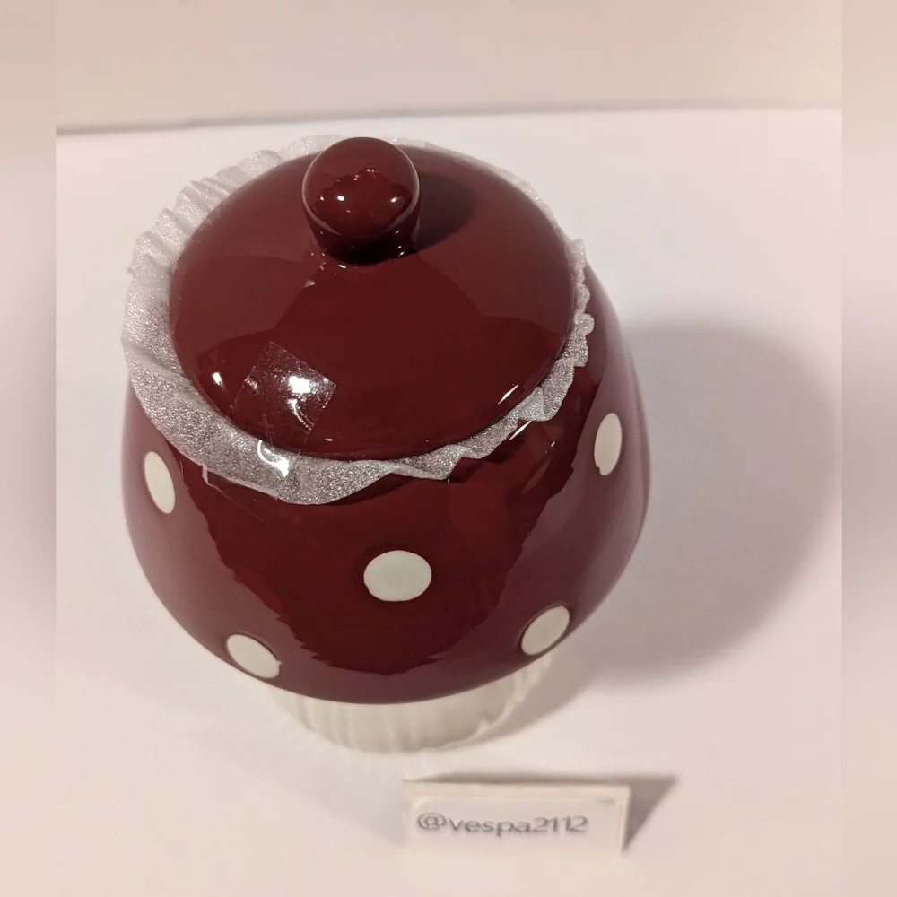 Target Bullseye Playground Mushroom Red Jar Canister Fall Harvest Decor